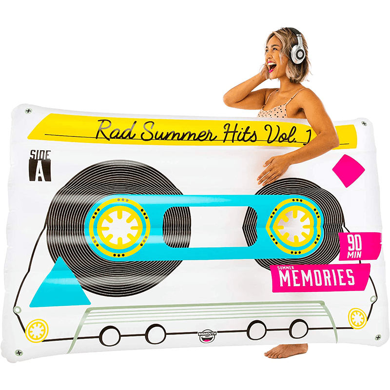 Discontinued Giant 5 Ft Long Cassette Tape Ride On Pool Float