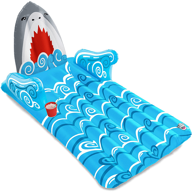 Giant 5 Ft Long Shark Head Ride On Pool Floating Lounger