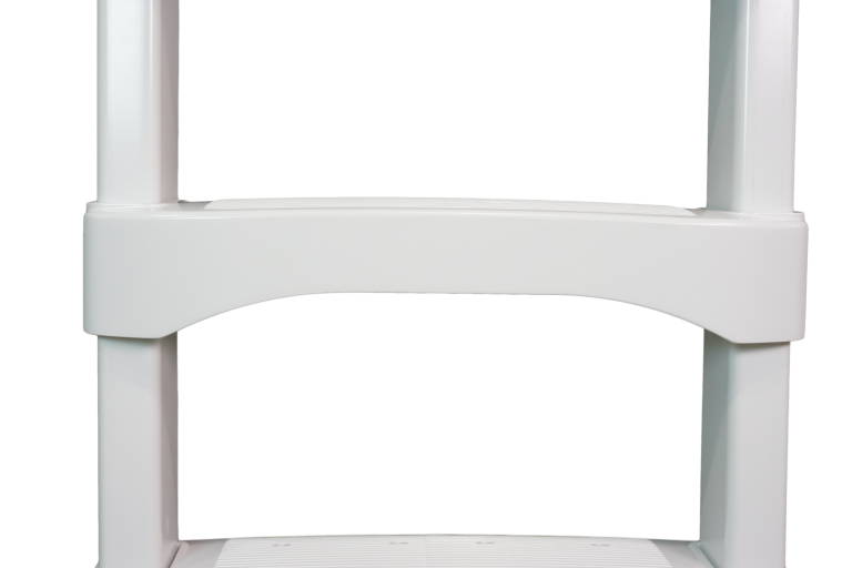 Open Box Snap Lock Above Ground Deck Ladder (White)