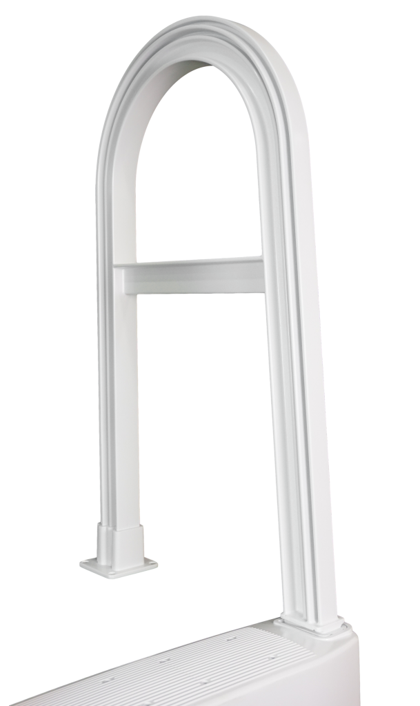 Open Box Snap Lock Above Ground Deck Ladder (White)