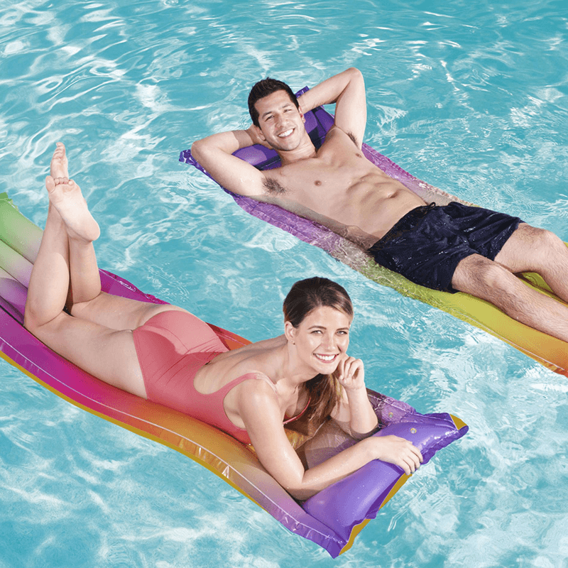 Tie Die Rainbow Mat Ride On Pool Lounger