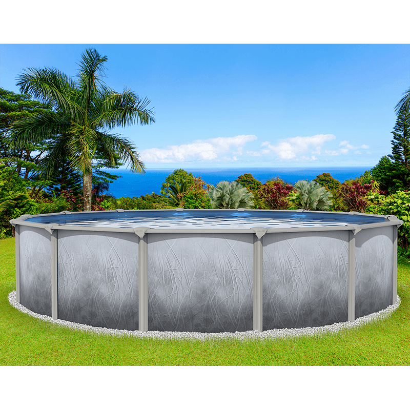 Aqualine 18 ft Round Above Ground Pool with 48 Inch Wall, Liner and Skimmer