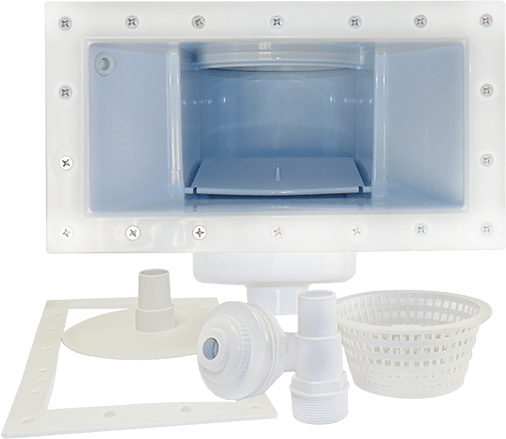 Piscine hors terre ronde Aqualine de 27 pieds avec paroi de 48 pouces, toile et écumoire