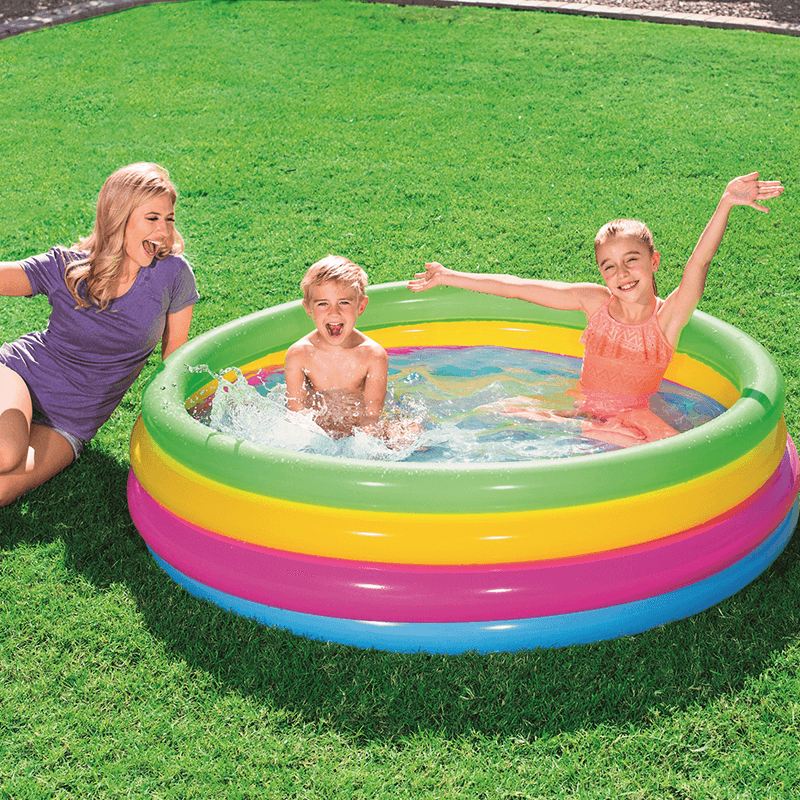 5 Ft Rainbow Kiddie Play Splash Pool