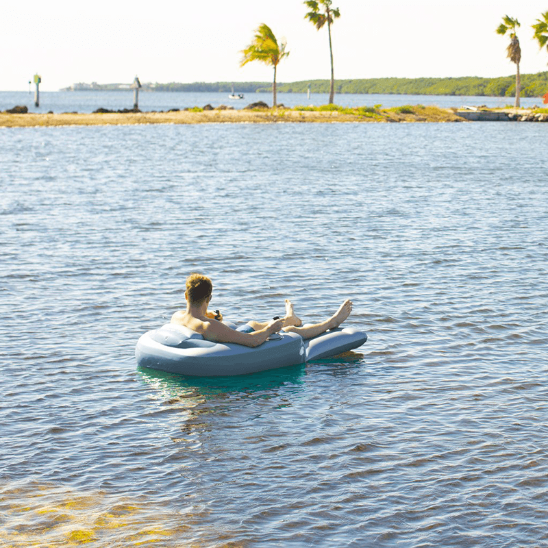 Open Box Pool Candy Splashrunner Motorized Luxury Inflatable Pool Lounger