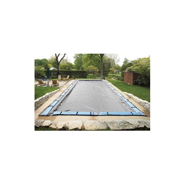 Open Box 18 x 36 ft Rectangle Supreme Silver Pool Winter Cover