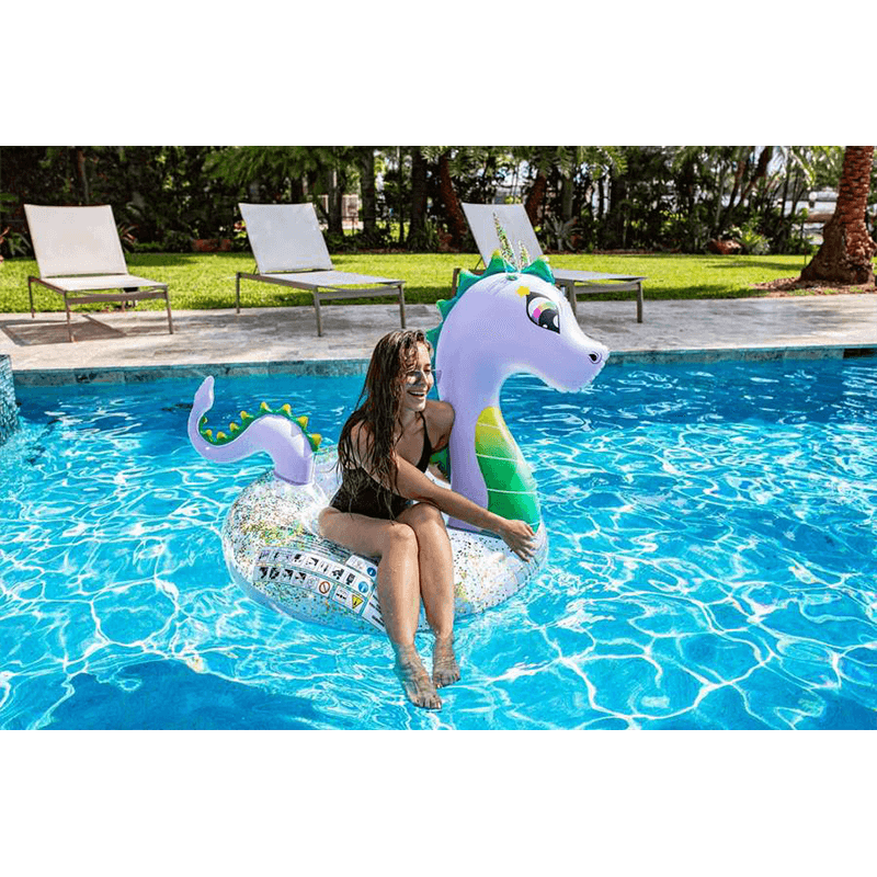Pool Candy Tube de piscine Dragon Glitter de 48 pouces