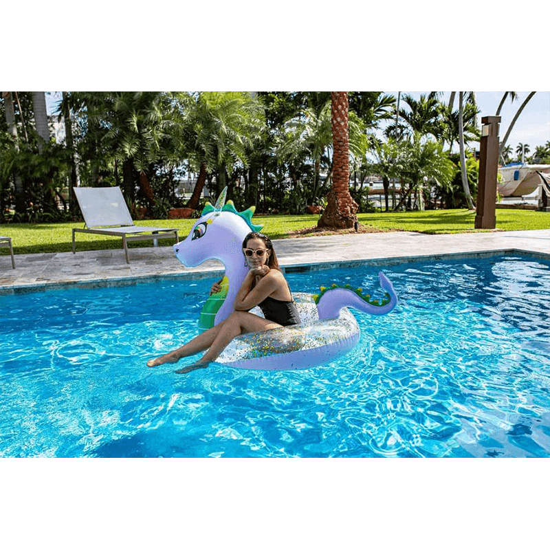 Pool Candy Tube de piscine Dragon Glitter de 48 pouces