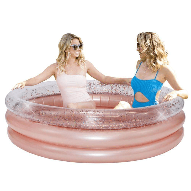 Piscine de bronzage gonflable or rose Pool Candy de 60 pouces