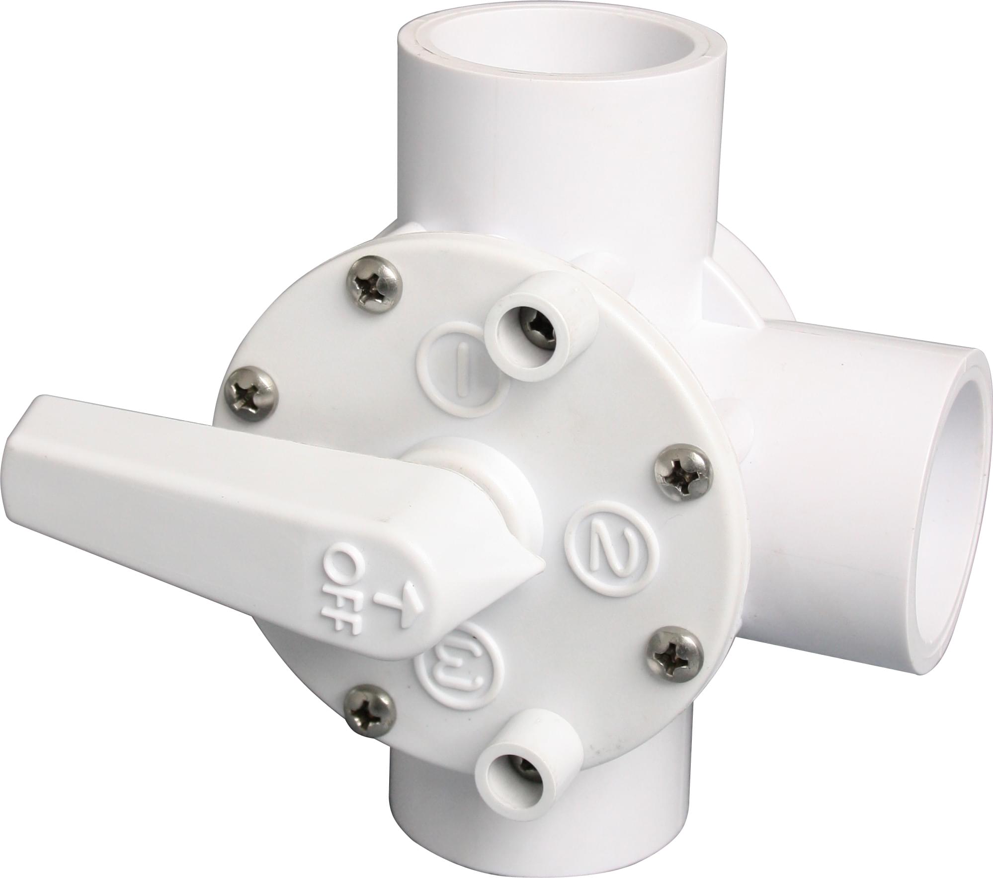 Vanne à 3 voies, filetage 1,5 pouce (F/F/F) Pool Supplies Canada