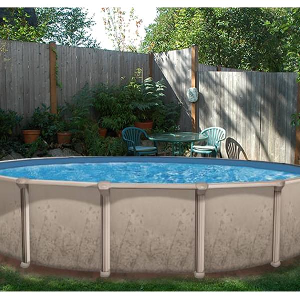 Nature 24 ft Round Above Ground Pool with Liner and Skimmer
