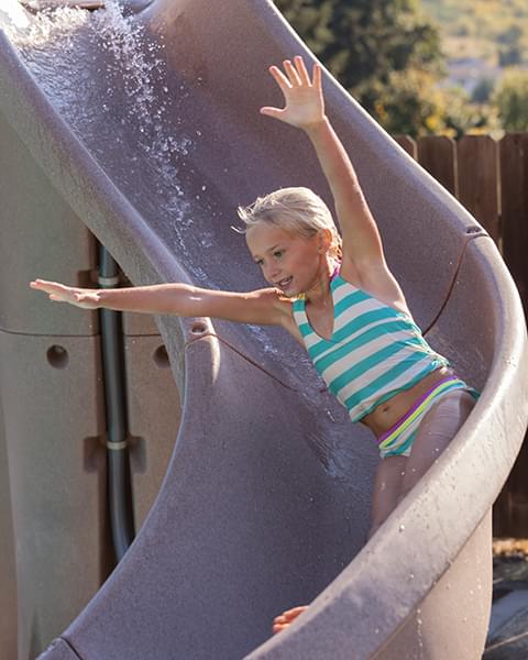 Glissade Turbo Twister à Virage Gauche pour Piscine Creusée