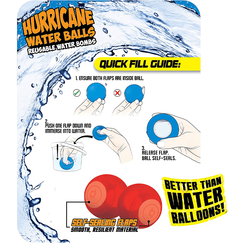 Hurricane Re-Usable Water Balls (Pack of 3)