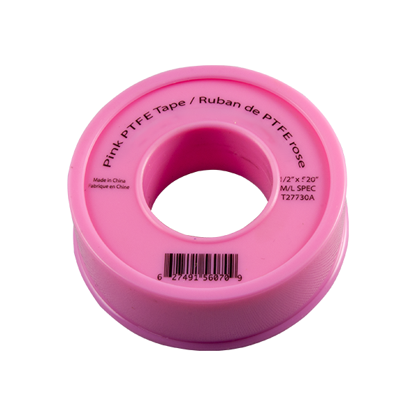 Pink PTFE Thread Seal Tape - 1/2 Inch x 520 Inches