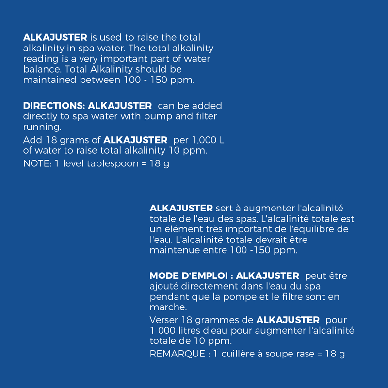 Alcalinisateur à dissolution rapide pour spa (750g) par Pool Supplies Canada