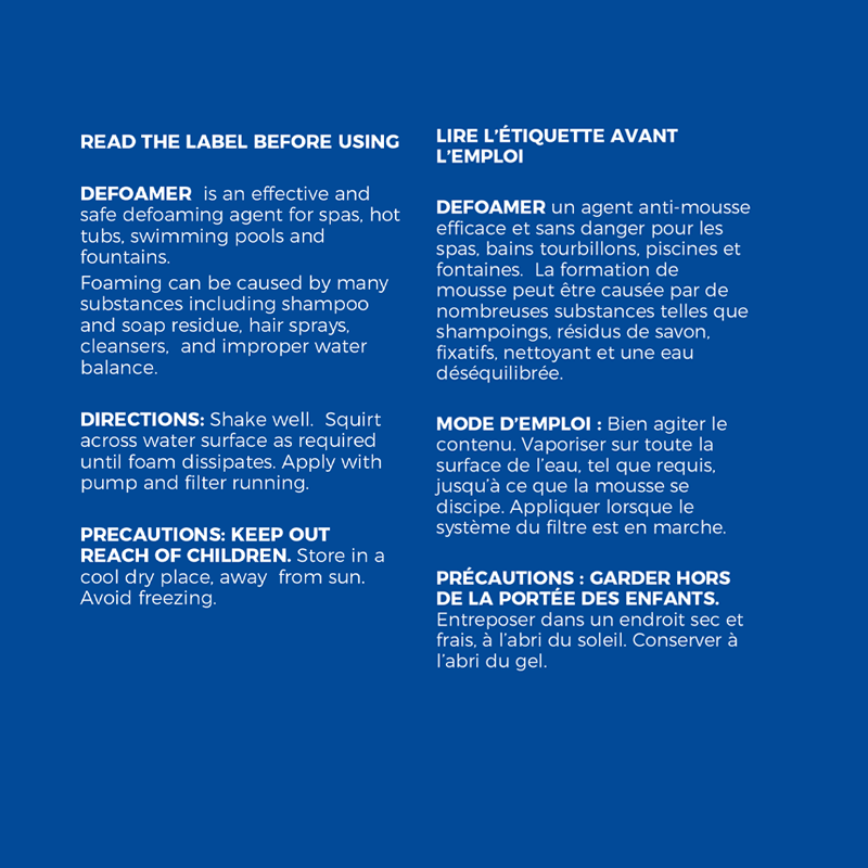 Spa Defoamer (500ml) by Pool Supplies Canada