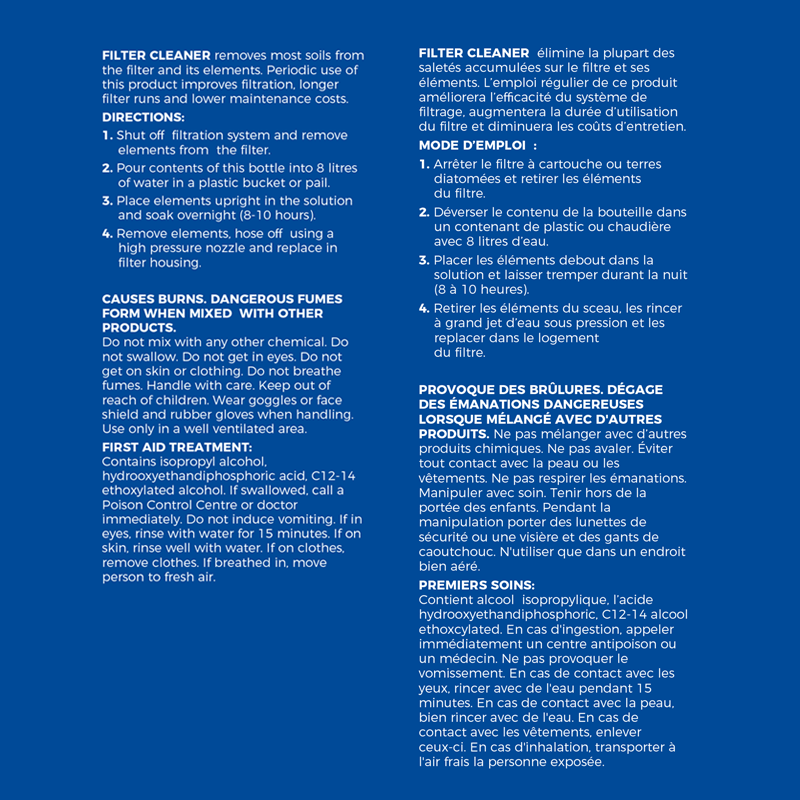 Nettoyant pour filtre à cartouche de spa (500ml) par Pool Supplies Canada