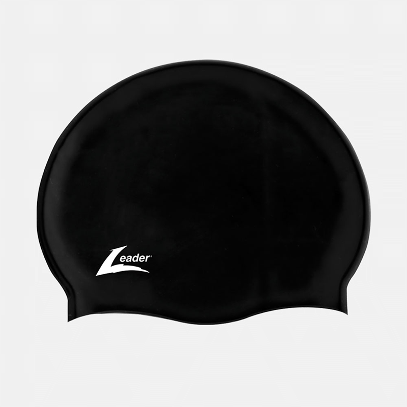 Black Medley Racer Long Hair Swimming Cap