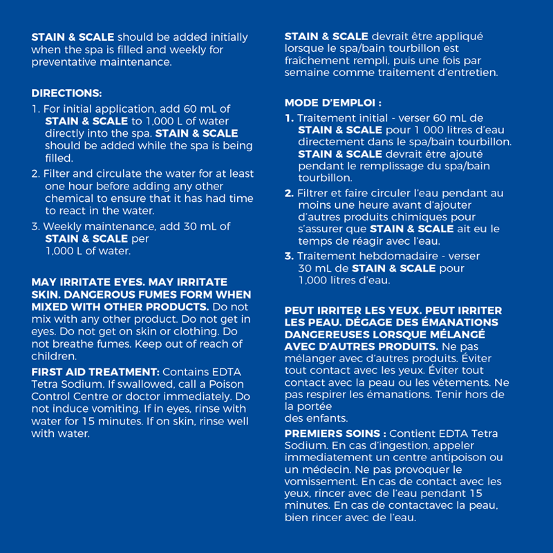Spa Stain and Scale Control (500ml) by Pool Supplies Canada