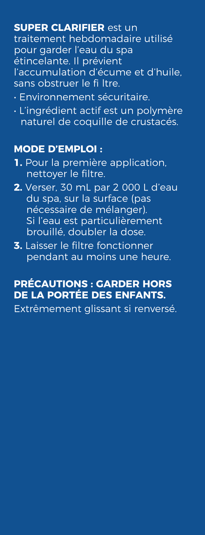 Super clarificateur pour spa (500ml) par Pool Supplies Canada