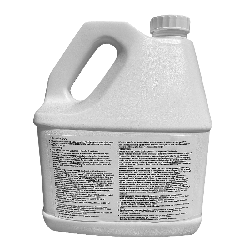 Algaecide concentré Formula 500 (conteneur de 4 litres de taille commerciale)