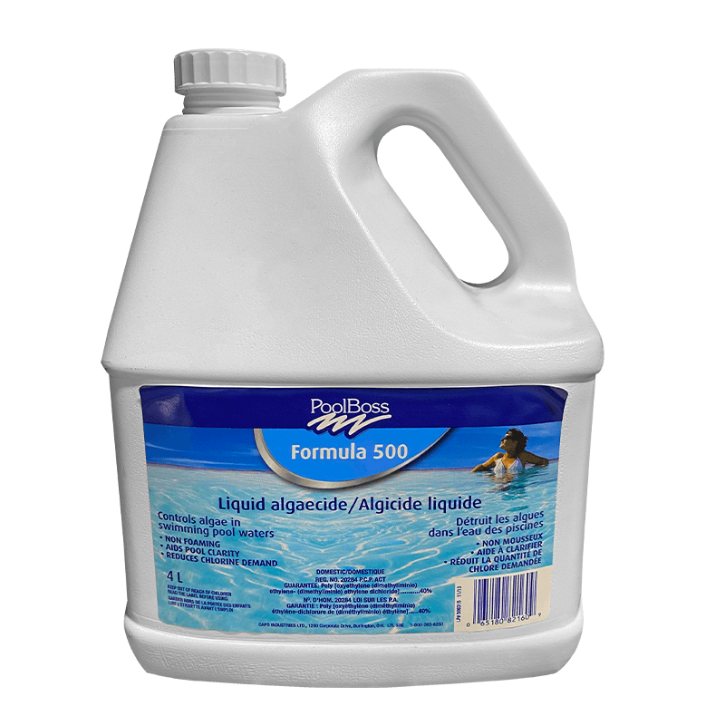 Algaecide concentré Formula 500 (conteneur de 4 litres de taille commerciale)