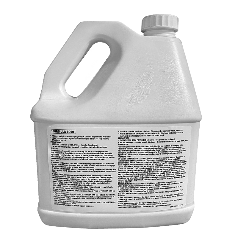 Formula 6000 Super Concentrated Algaecide (4 Litre Commercial Size Container)