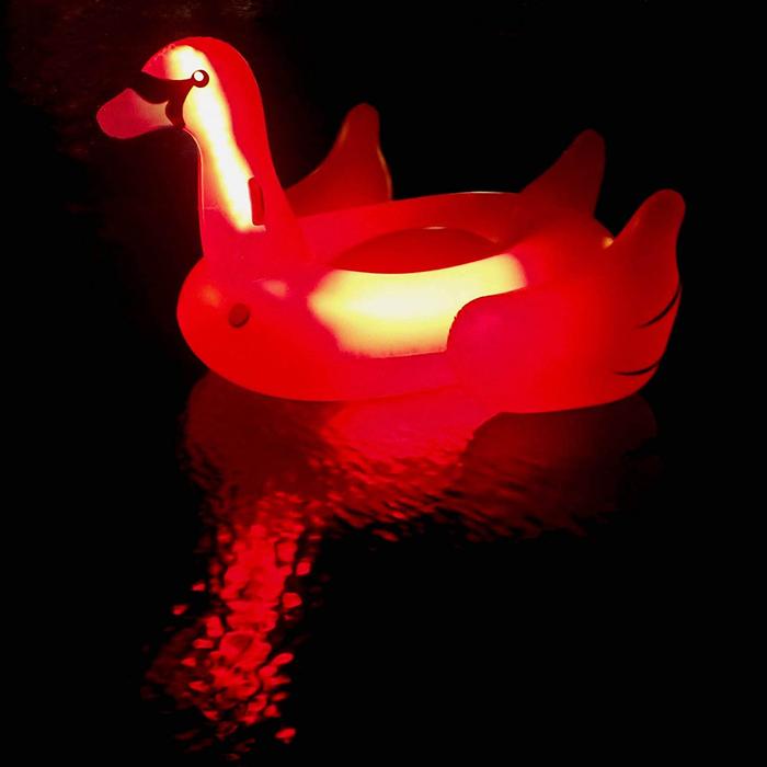 Giant LED Light Up Swan Ride-On Pool Float Pool Supplies Canada