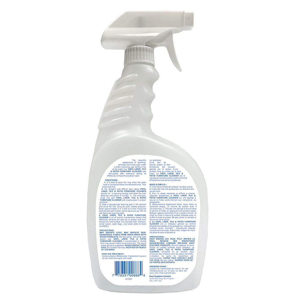 Nettoyant pour toiles en vinyle et meubles de patio (946 ml) par Pool Supplies Canada