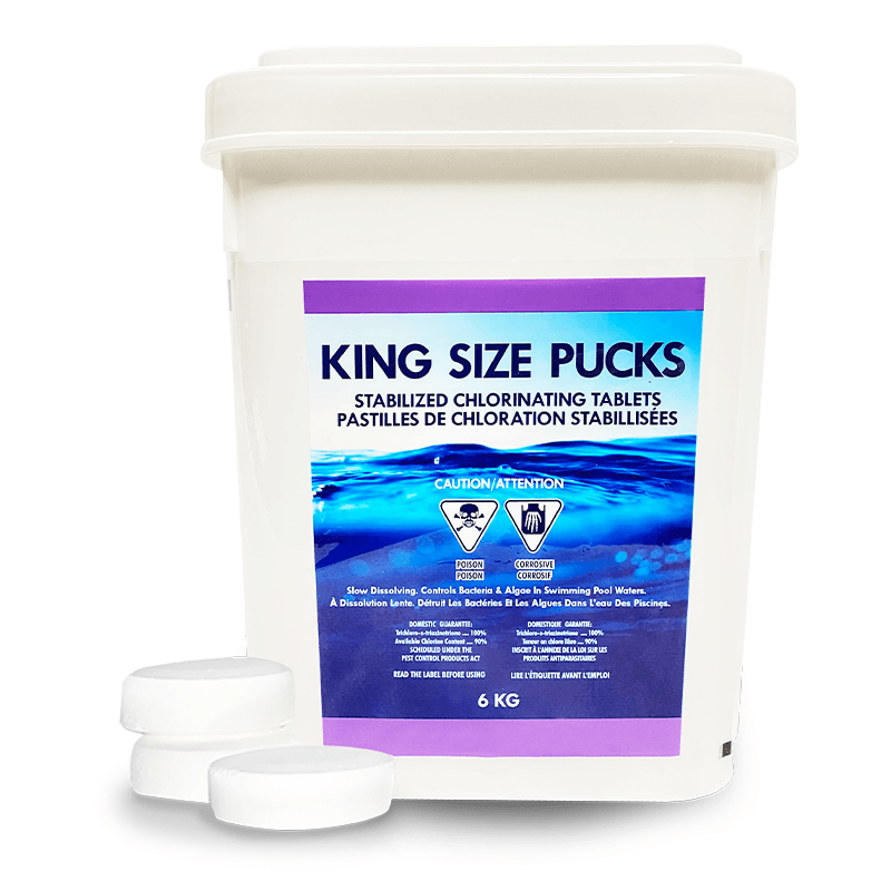 King Size Stabilized Chlorine Pucks (6 Kg Pail) Pool Supplies Canada