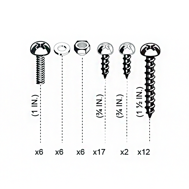 Ensemble de quincaillerie pour marche de piscine hors terre Aquarius 5010
