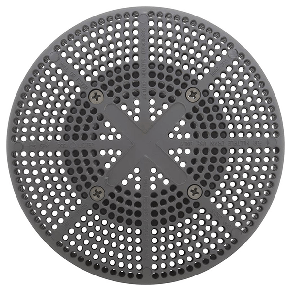 Custom Molded Products 175 GPM Fiberglass Pool Suction (VGB) - Grey