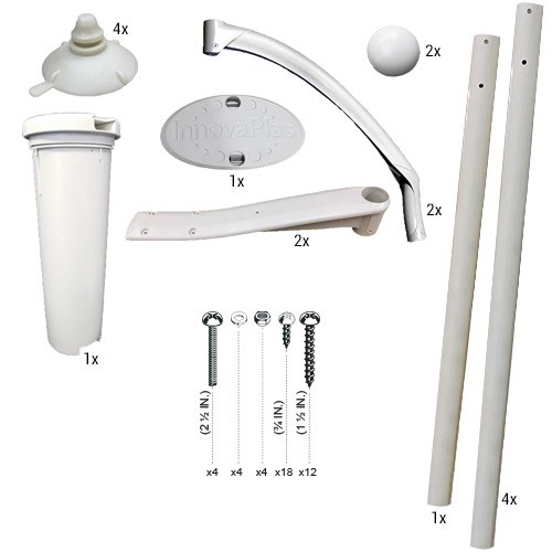 Kit complet de rampe pour la passerelle pour piscine hors terre avec marche 4001