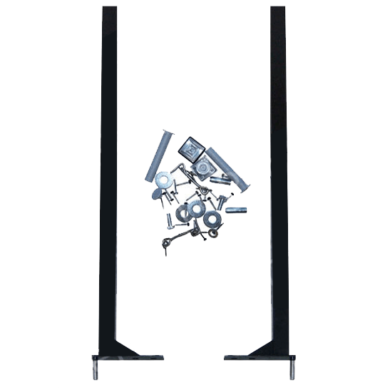 Discontinued GLI 4300860 4 Ft Gate Post and Hardware (Black)