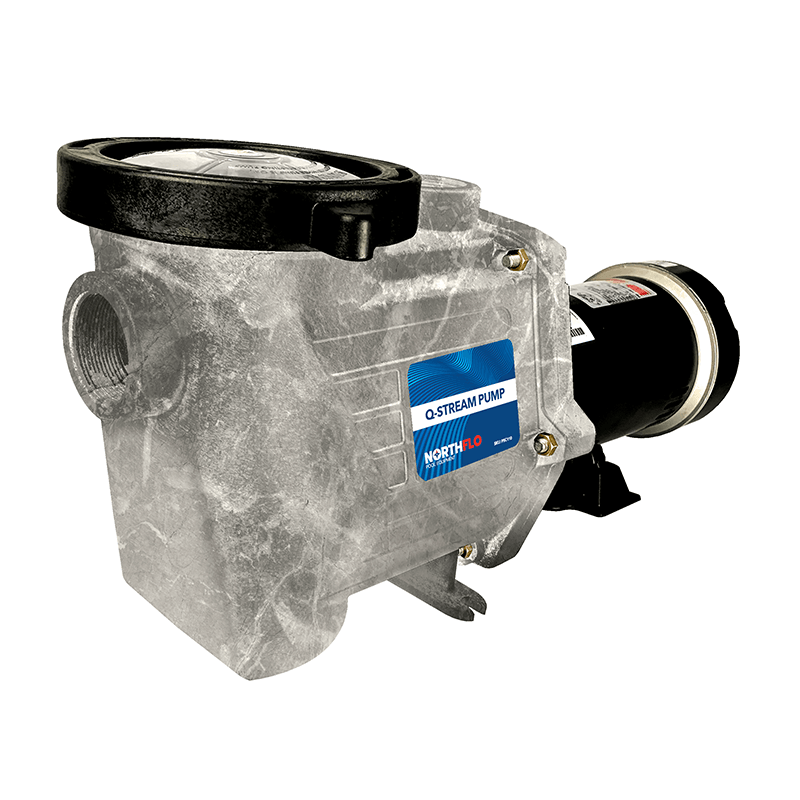 NorthFlo Q-Stream 1 HP Inground Pump with Reducer Bushings