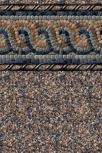 Clearance 14 x 28 ft Rectangle 2 ft Radius Corners Inground Pool Complete Package with Verona Liner Pattern