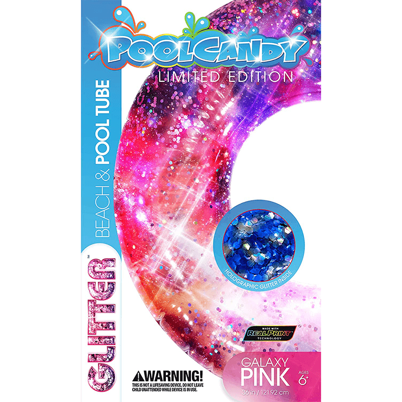 Galaxy Pink Pool Candy 36 Inch Glitter Pool Tube