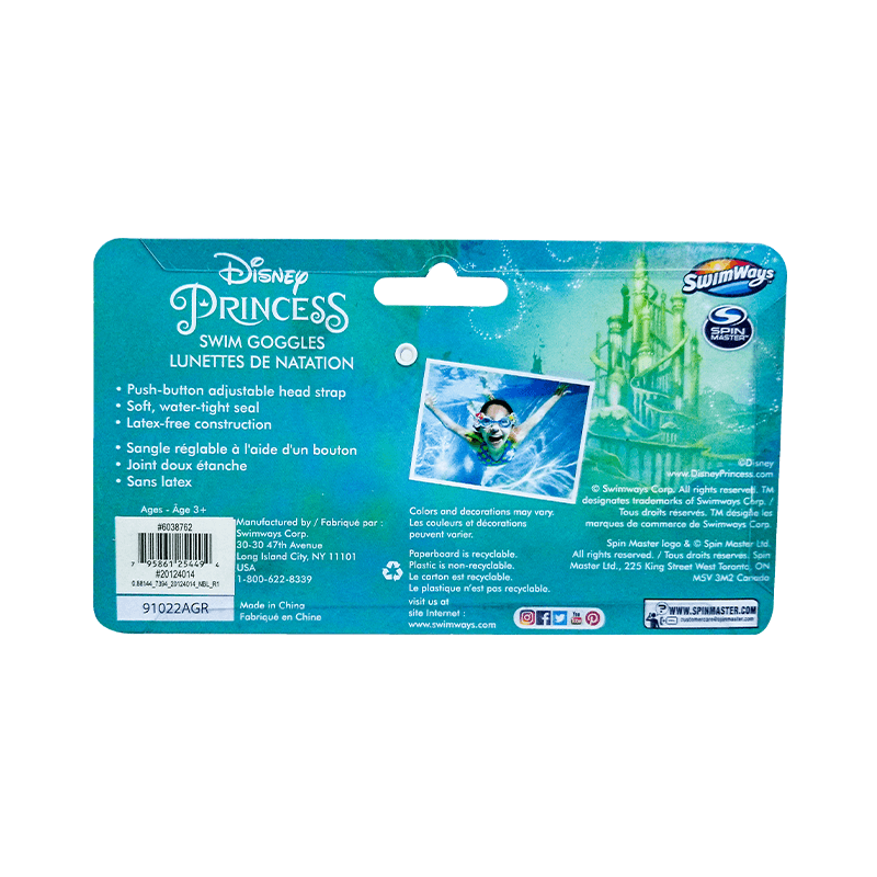 SwimWays Child Swim Goggles - Princess Ariel