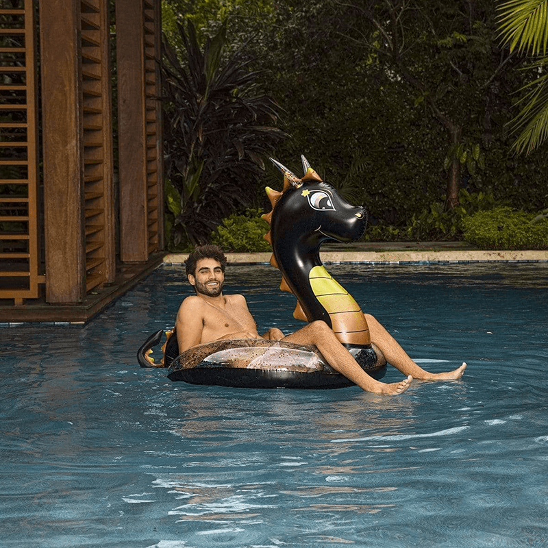 Pool Candy 48 Inch Glitter Black Dragon Pool Tube
