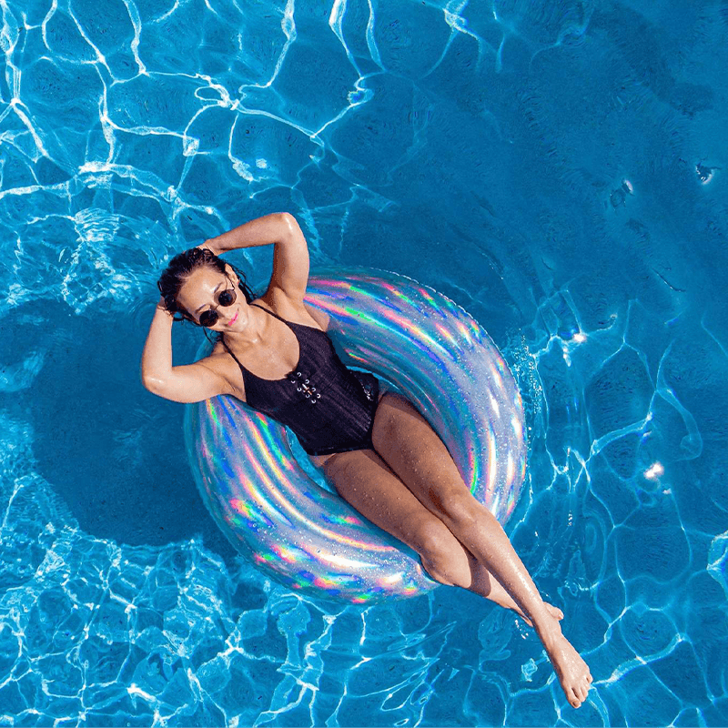 Pool Candy 42 Inch Holographic Inflatable Pool Tube