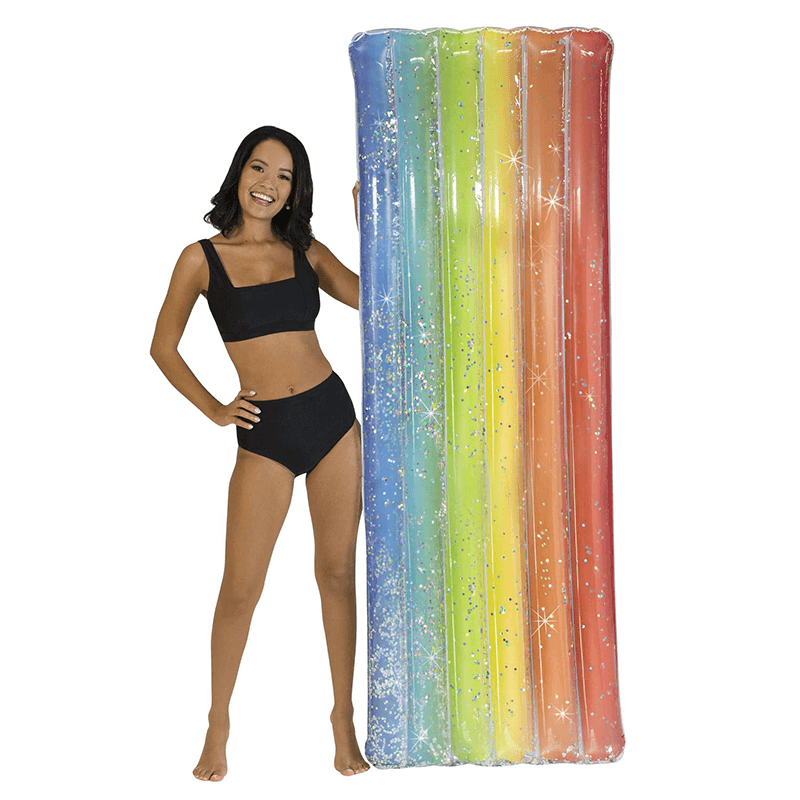 Pool Candy Rainbow Haze Deluxe 74 Inch Ride-On Pool Float