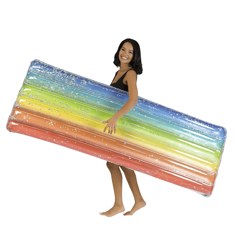 Pool Candy Rainbow Haze Deluxe 74 Inch Ride-On Pool Float