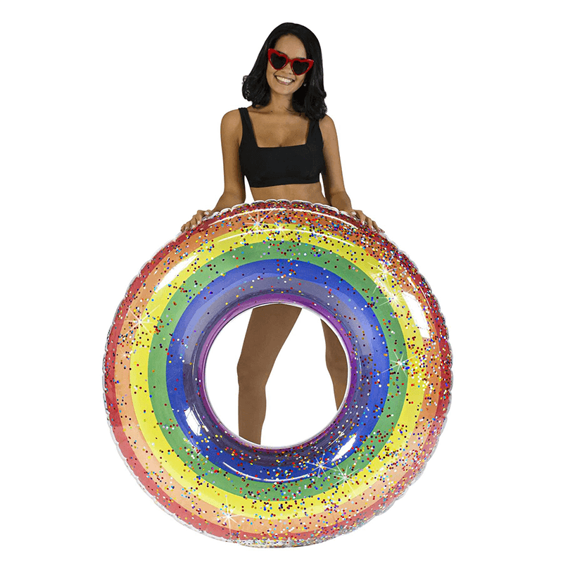 Rainbow Pool Candy 48 Inch Glitter Pool Tube