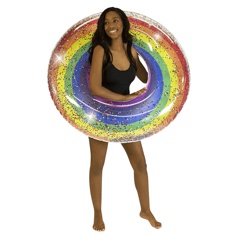 Rainbow Pool Candy 48 Inch Glitter Pool Tube