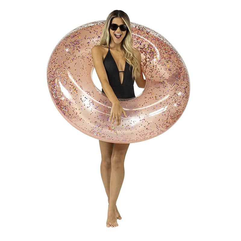 Rose Gold Pool Candy Tube de piscine à paillettes de 48 pouces