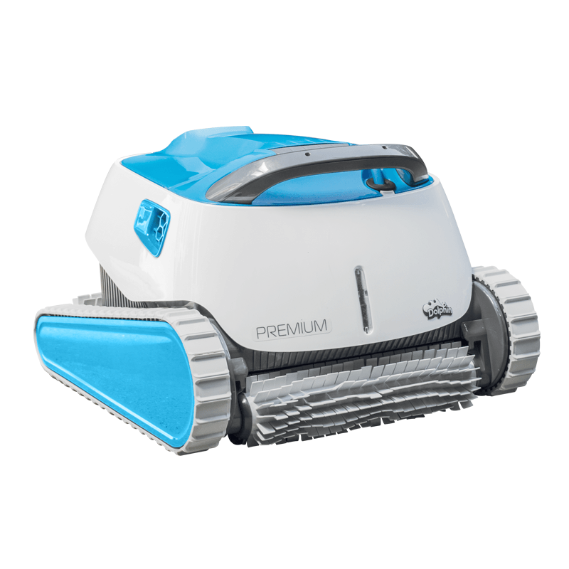 Open Box Dolphin Premium WiFi Capable Robotic Inground Pool Cleaner with BlueTooth and Caddy Cart