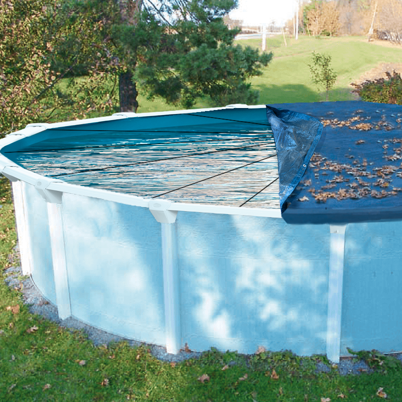 24 ft Round Elastic Winter Mesh Cover System | Pool Supplies Canada