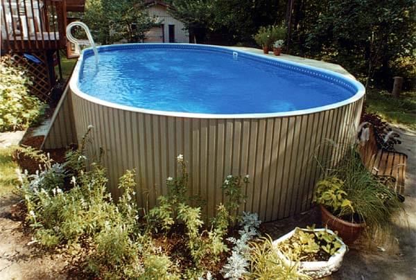 Piscine Semi Creusée Eternity Forfait Complet 12 x 24 pieds Ovale