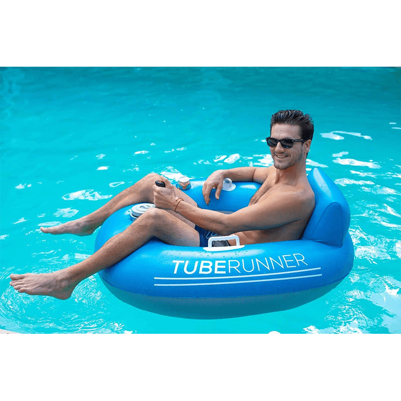 Open Box Pool Candy Tube Runner Motorized Luxury Inflatable Pool Lounger Pool Supplies Canada