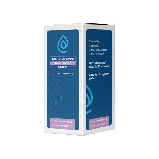 Bandes de test de cuivre pour piscine minérale (bouteille de 25)